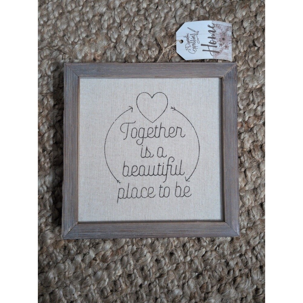 Together Is A Beautiful Place to Be Rustic Sign Wedding Shower Decor